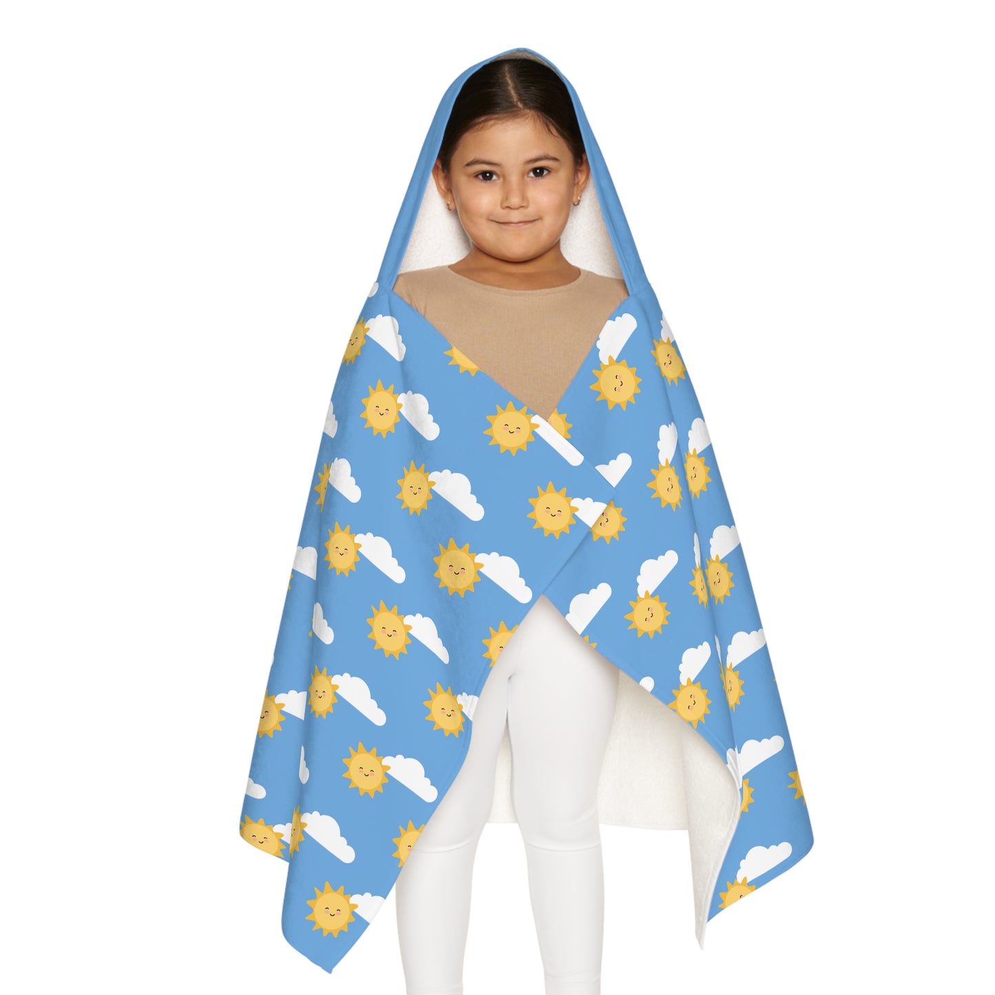 Sunshine & Clouds Custom Hooded Towel